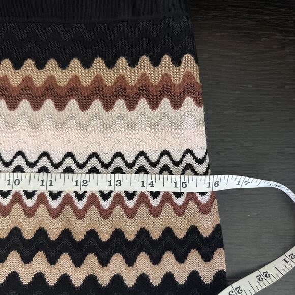 Etcetera Skirt Womens Smal Zig Zag Knit Pencil Pull On Rayon Blend Fall Classic - Picture 9 of 11